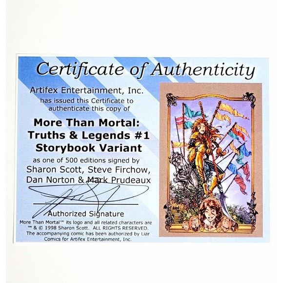 More Than Mortal Truths & Legends #1 SIGNED LIMITED /500 Storybook Variant COA - Picture 3 of 9